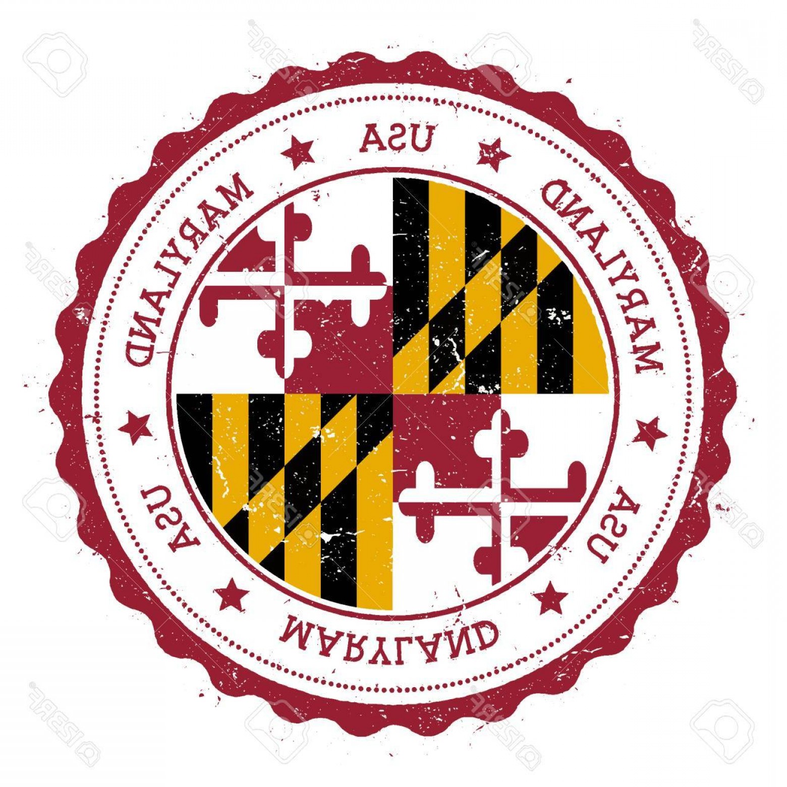 1560x1560 Photostock Vector Maryland Flag Badge Grunge Rubber Stamp