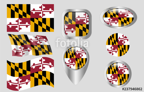 500x320 Flag Of Maryland Stock Image And Royalty Free Vector