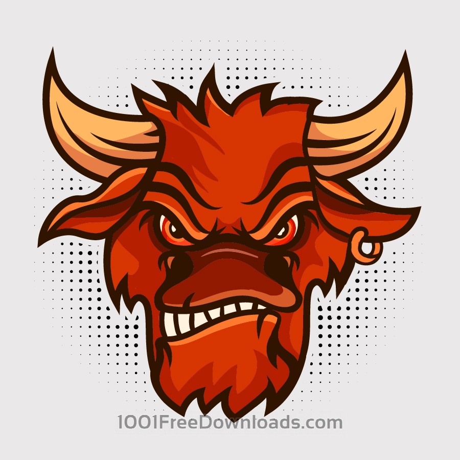 900x900 Free Vectors Bull Vector Mascot Nature