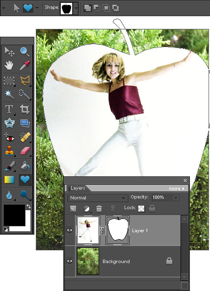 428x594 Creating Vector Mask In Photoshop Elements