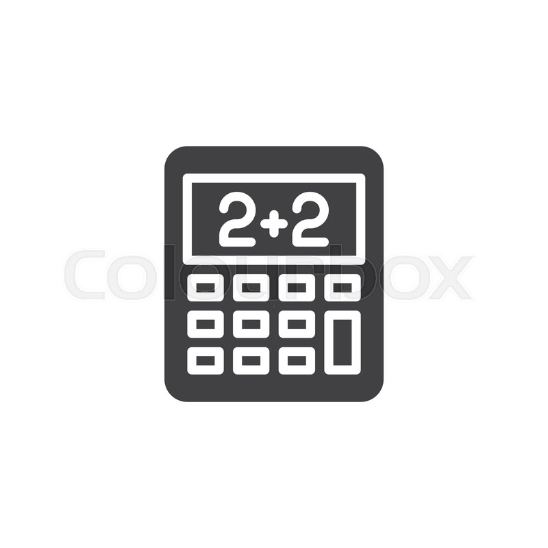 800x800 Math Calculator Vector Icon Filled Stock Vector Colourbox