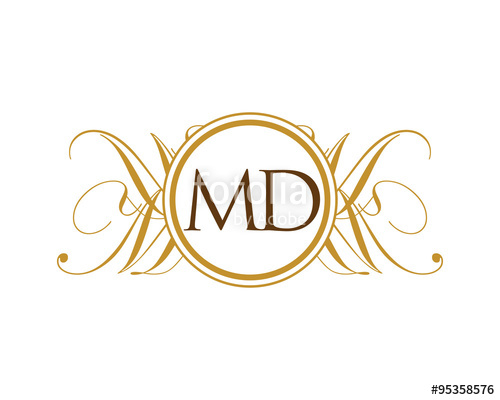 Md Luxury Ornament Initial Logo Stock Image And Royalty Free 500x400 Md Luxury Ornament Initial Logo Stock Image And Royalty Free