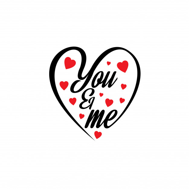 626x626 You And Me With Hearts Vector Free Download