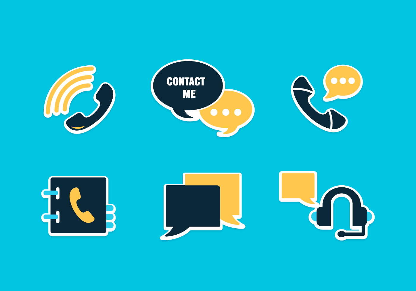 1400x980 Contact Free Vector Art