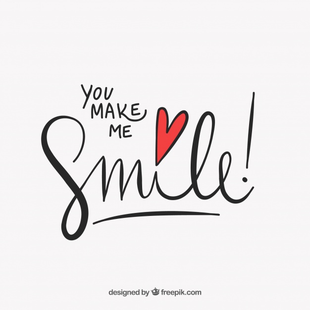 626x626 Cute Lettering You Make Me Smile Vector Free Download