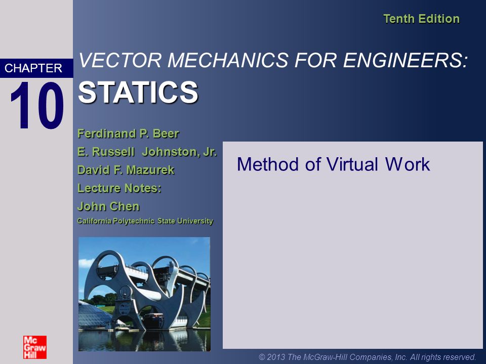 960x720 Statics Vector Mechanics For Engineers Statics Tenth Edition