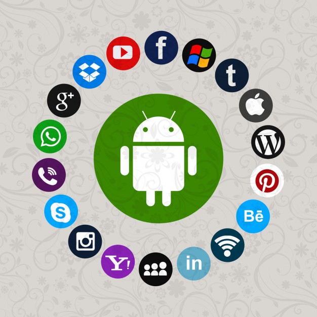 626x626 Group Of Social Media Icons Vector Free Download