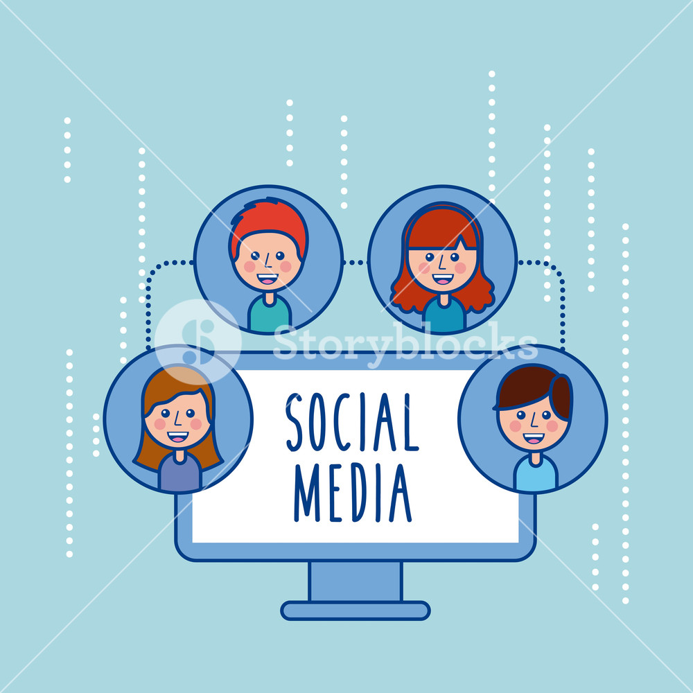 1000x1000 Social Media Group People Connection Sharing Social Media Vector