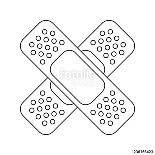 500x500 Medica Band Aids Black And White Stock Image And Royalty Free