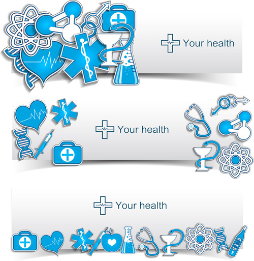 500x513 Medical Elements Vector Banner Free Vector In Adobe Illustrator