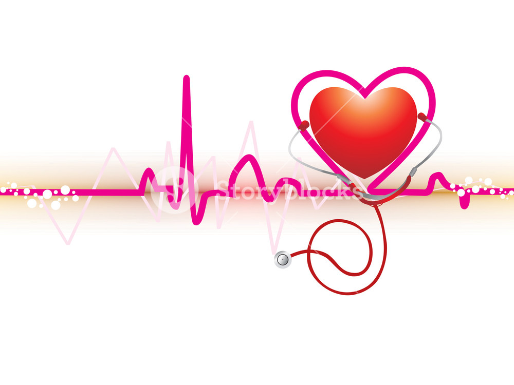 1000x750 Vector Medical Heart Beat Background Royalty Free Stock Image