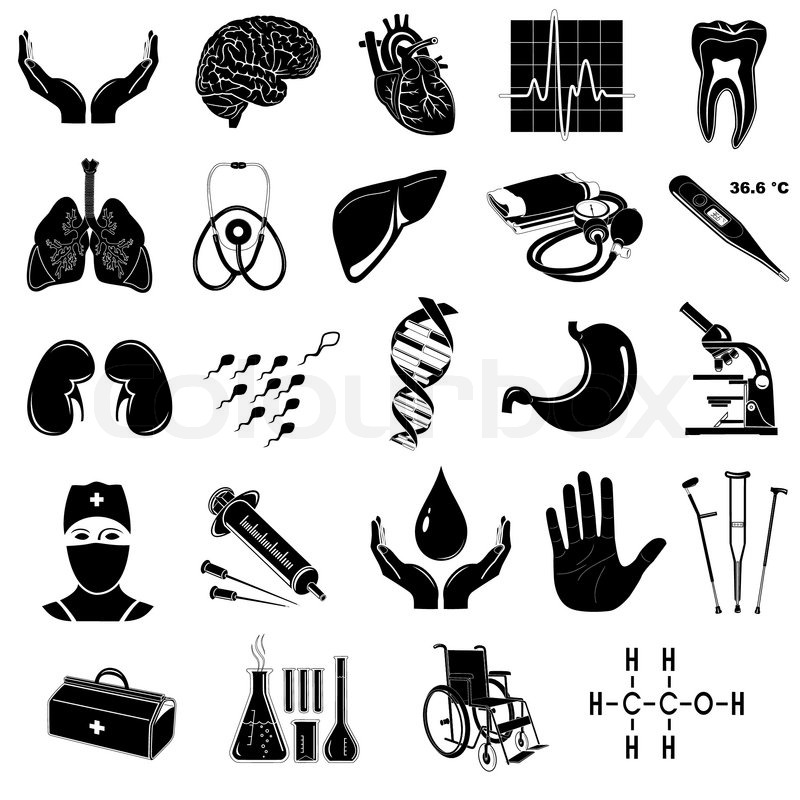 800x800 Vector Medical Icons Stock Vector Colourbox