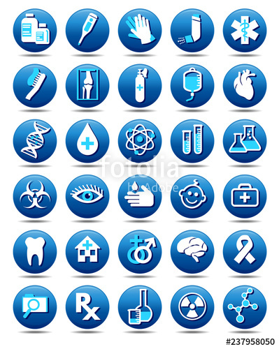 399x500 Medical Healthcare Icons Collection, Symbols