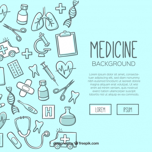 626x626 Medicine Background In Hand Drawn Style Vector Free Download