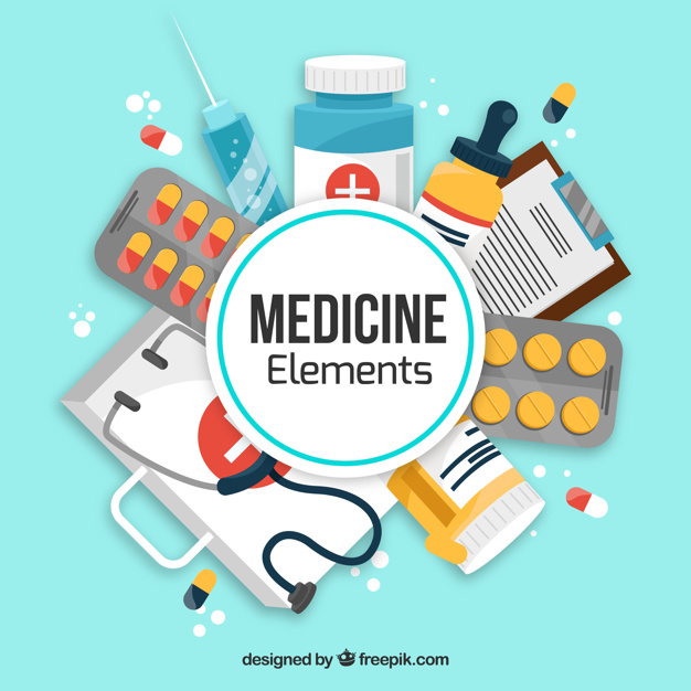 626x626 Medicine Elements Background Vector Free Download