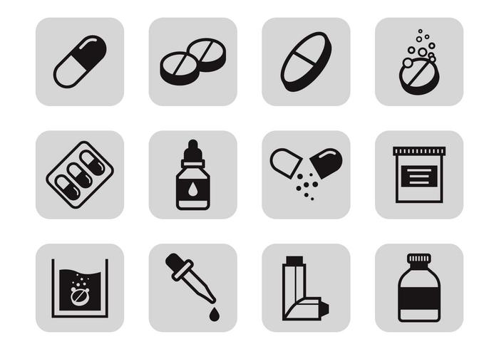 700x490 Drugs And Medicine Icons Vector