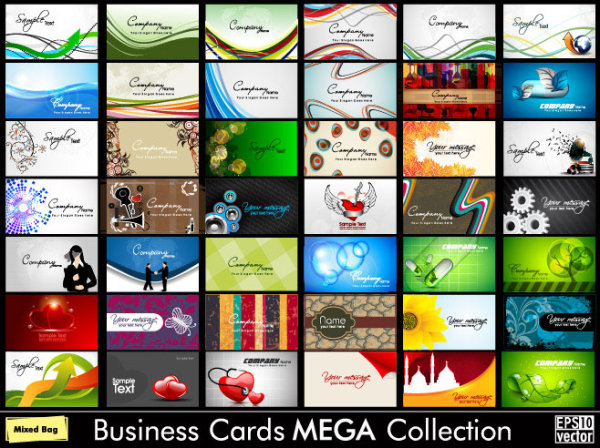 600x448 Business Cards Mega Collection Vector Download Free Vectors