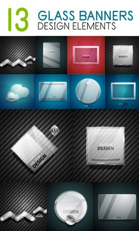 271x450 Vector Mega Collection Of Glass Glossy Realistic Plates And Shapes