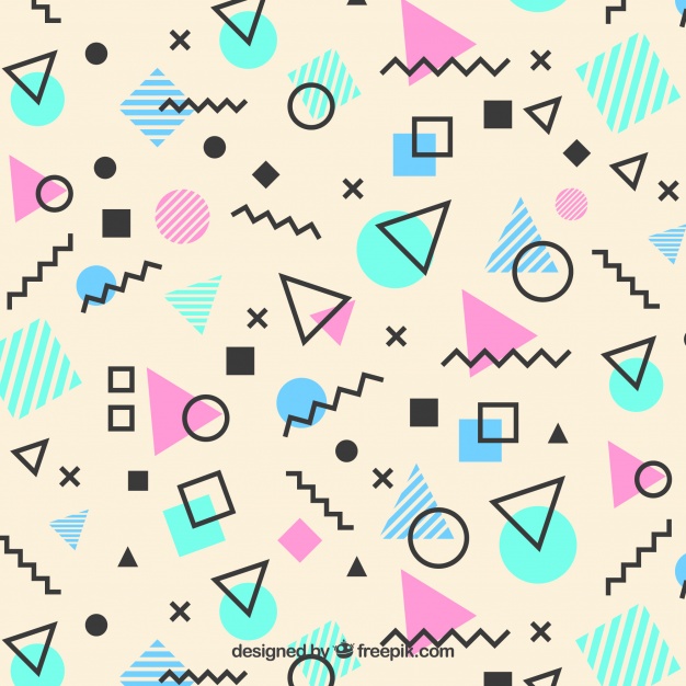 Memphis Pattern Of Geometric Shapes Vector Free Download 626x626 Memphis Pattern Of Geometric Shapes Vector Free Download