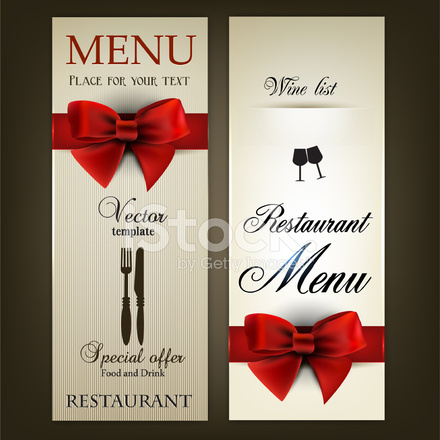 440x440 Menu Design For Restaurant Or Vintage Vector Template Stock Vector
