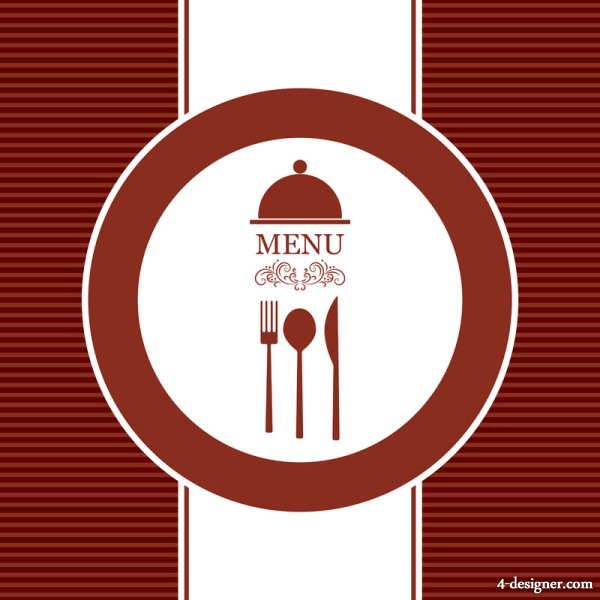 600x600 Designer The European Menu Template Vector