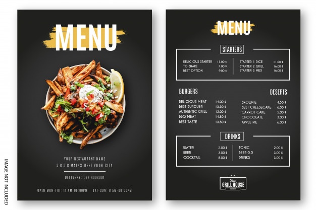 626x417 Food Menu Vectors, Photos And Free Download