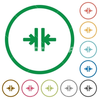 400x400 Vertical Merge Flat Icons With Outlines