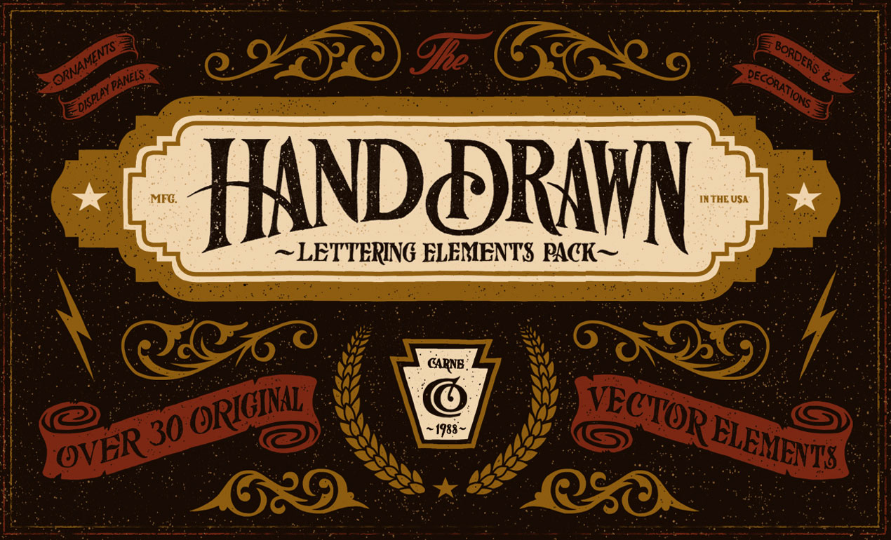 The Hand Drawn Lettering Elements Vector Pack 1270x770 The Hand Drawn Lettering Elements Vector Pack