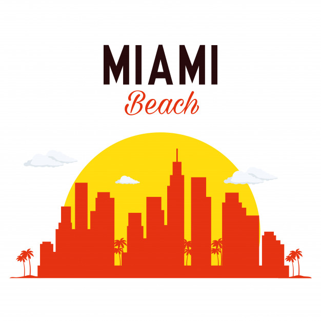 Miami Beach Cityscape Scene Vector Illustration Design Vector 626x626 Miami Beach Cityscape Scene Vector Illustration Design Vector