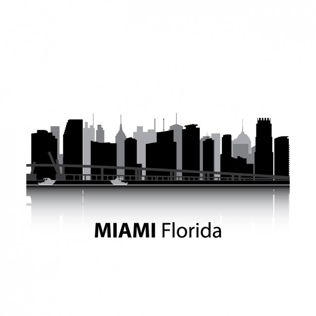 Miami Skyline Design Vector Free Download 626x626 Miami Skyline Design Vector Free Download