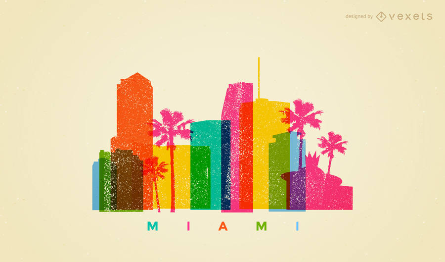 Miami Colorful Skyline 900x529 Miami Colorful Skyline