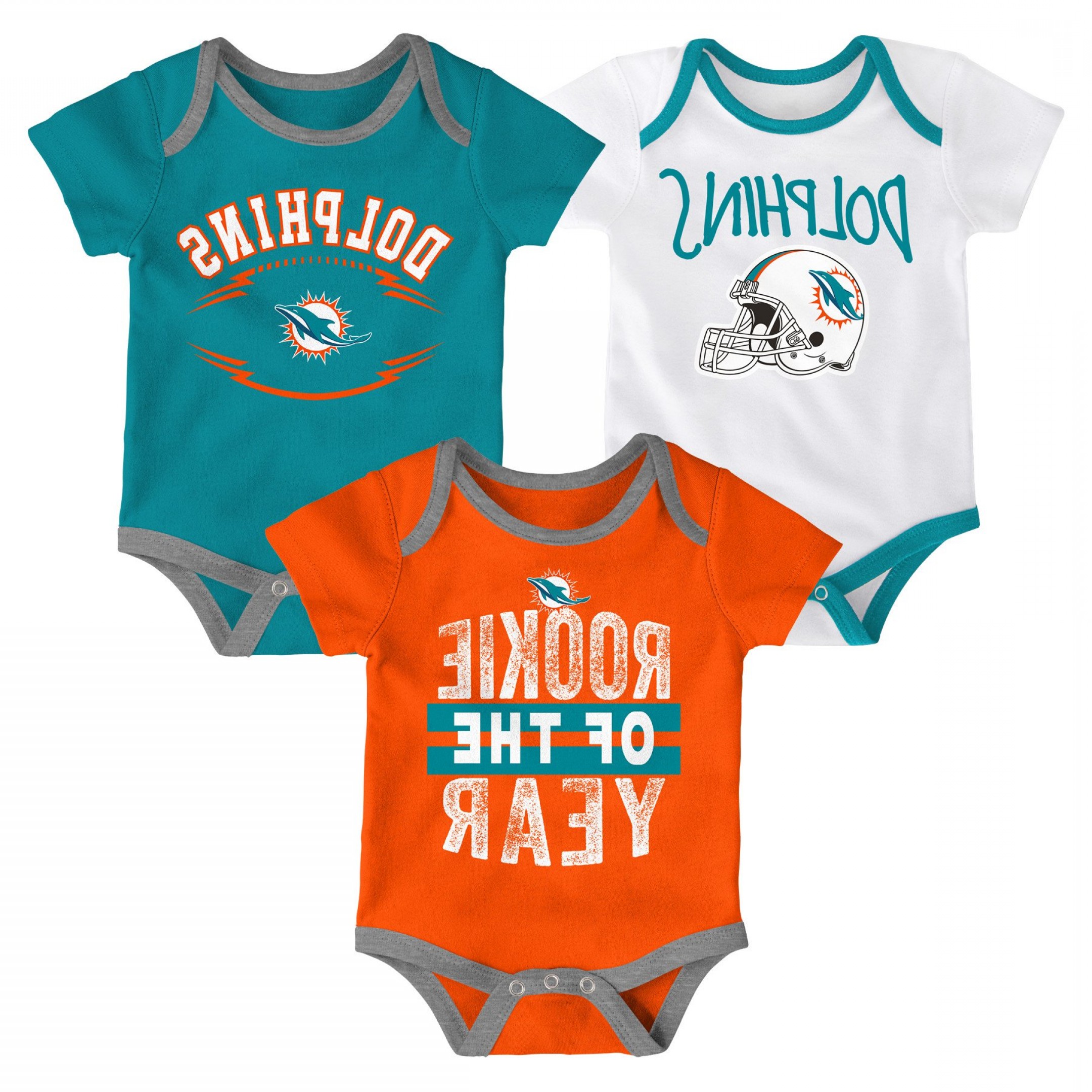 Miami Dolphins Infant Rookie Of The Year Onesie Piece Set 2160x2160 Miami Dolphins Infant Rookie Of The Year Onesie Piece Set
