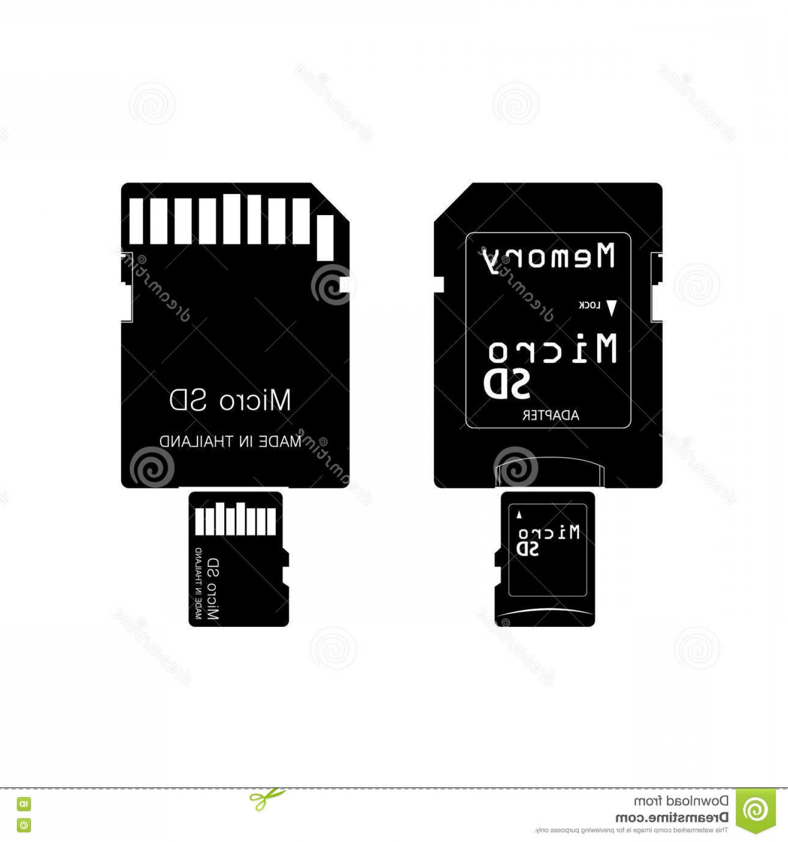 1560x1668 Stock Illustration Memory Card Micro Sd Vector Vector General