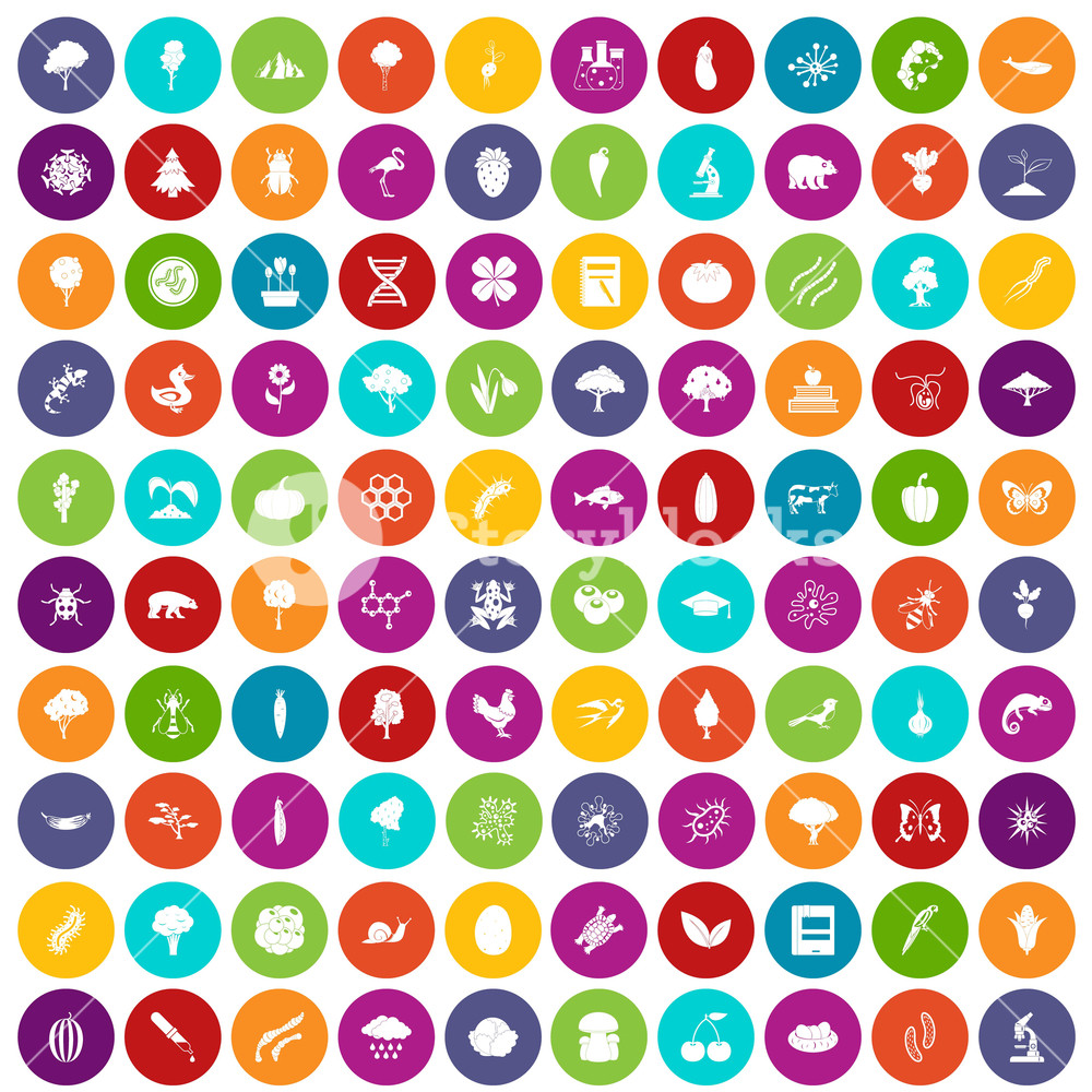 Microbiology Icons Set In Different Colors Circle Isolated 1000x1000 Microbiology Icons Set In Different Colors Circle Isolated