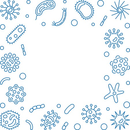 Microorganisms Frame Vector Microbiology Outline Illustration 450x450 Microorganisms Frame Vector Microbiology Outline Illustration