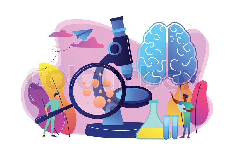 Tiny People Scientists Study Stock Vector Colourbox 800x534 Tiny People Scientists Study Stock Vector Colourbox
