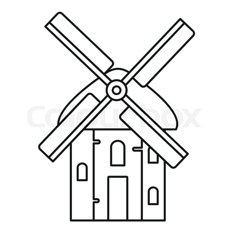 Mill Icon Outline Illustration Of Stock Vector Colourbox 800x800 Mill Icon Outline Illustration Of Stock Vector Colourbox