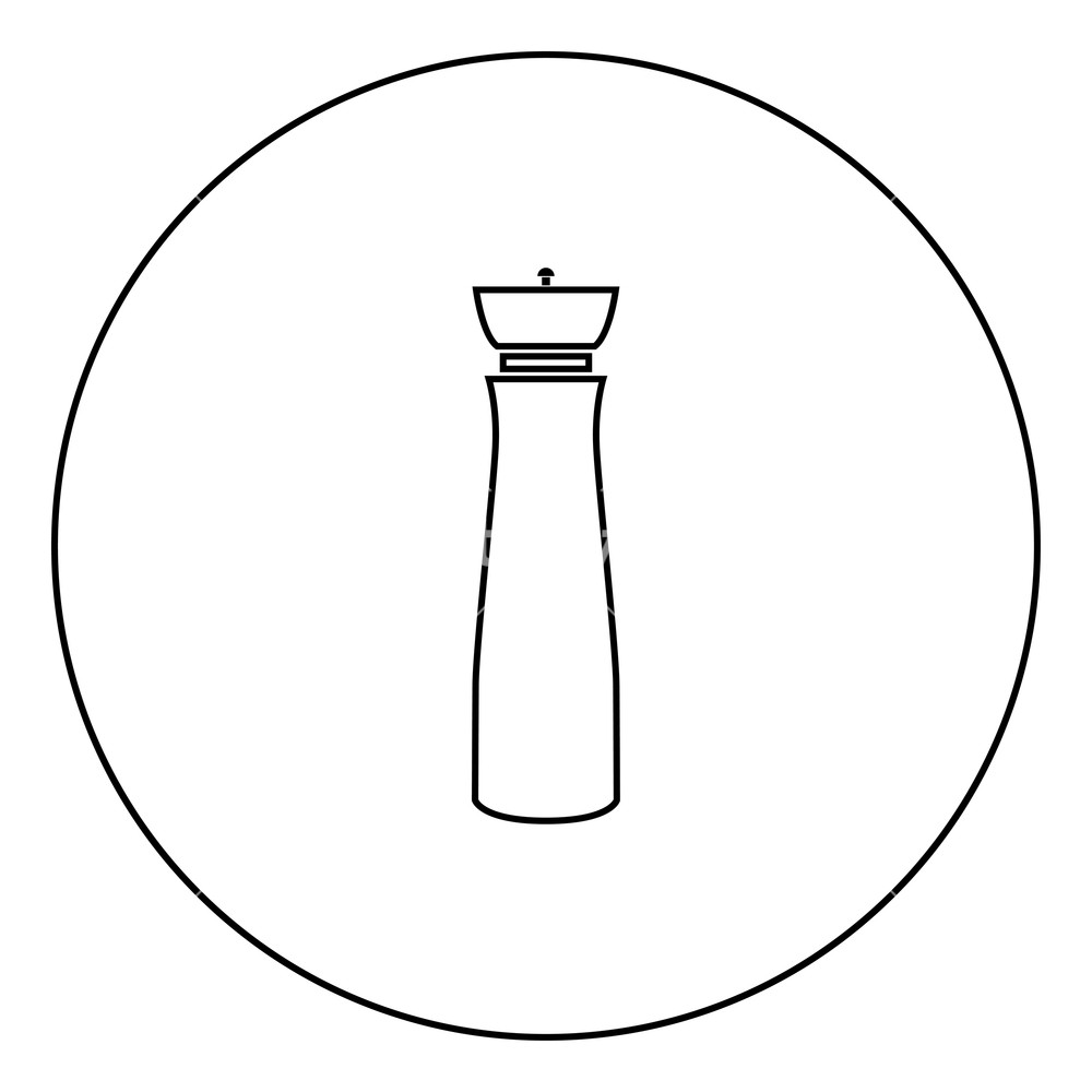Salt And Pepper Mill Black Icon In Circle Outline Vector 1000x1000 Salt And Pepper Mill Black Icon In Circle Outline Vector