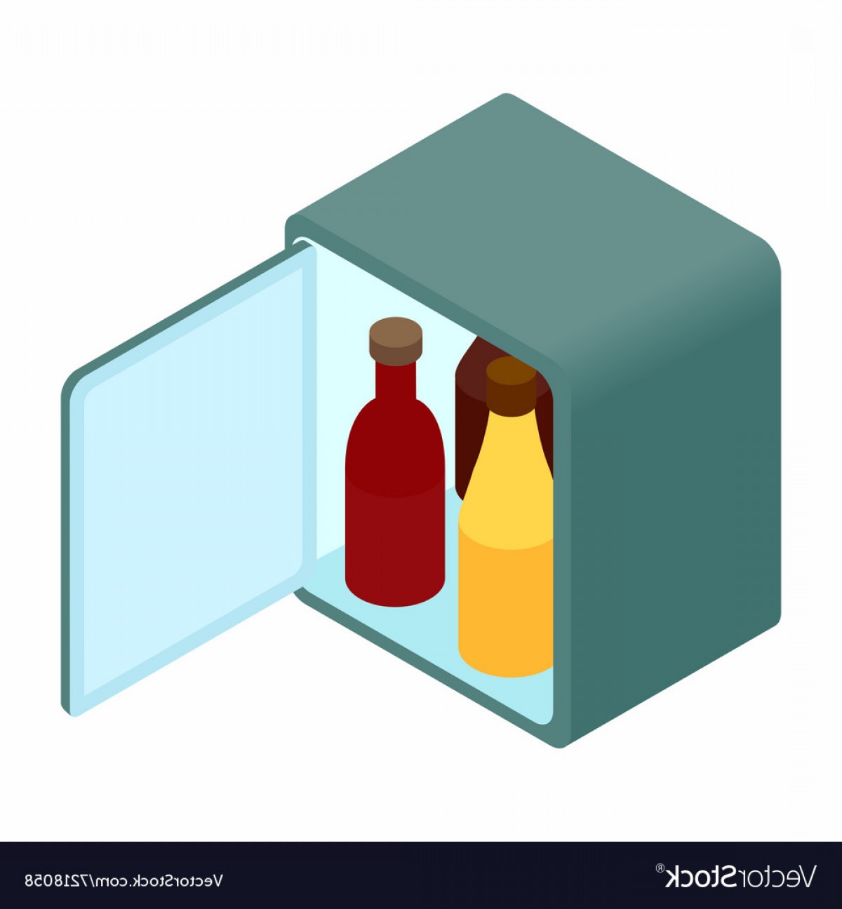 1200x1296 Mini Fridge Isometric D Icon Vector Savoyuptown