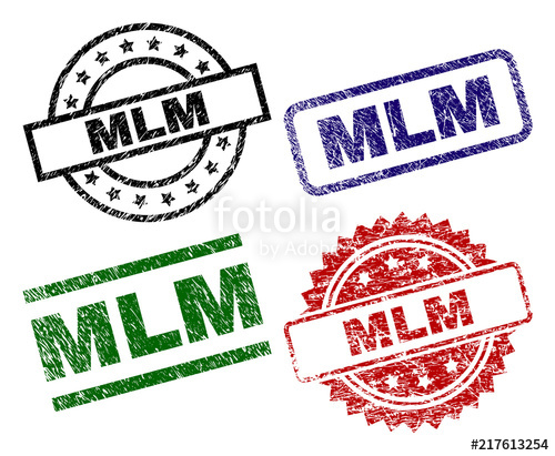 500x411 Mlm Seal Stamps With Damaged Texture Black, Green,red,blue Vector