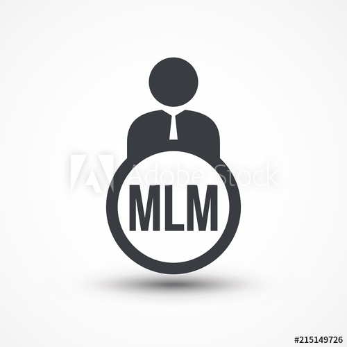 500x500 Human Flat Icon With Word Mlm Multi Level Marketing