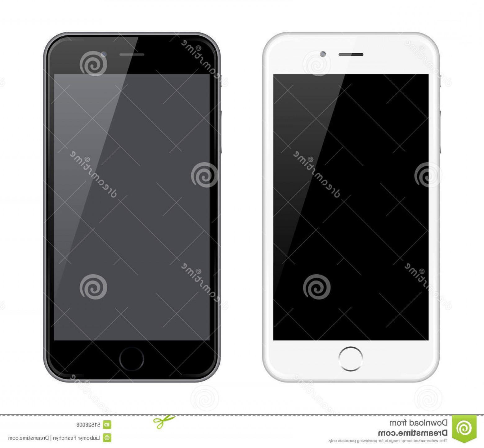 1560x1444 Stock Illustration Realistic Vector Mobile Phone Mockup Like