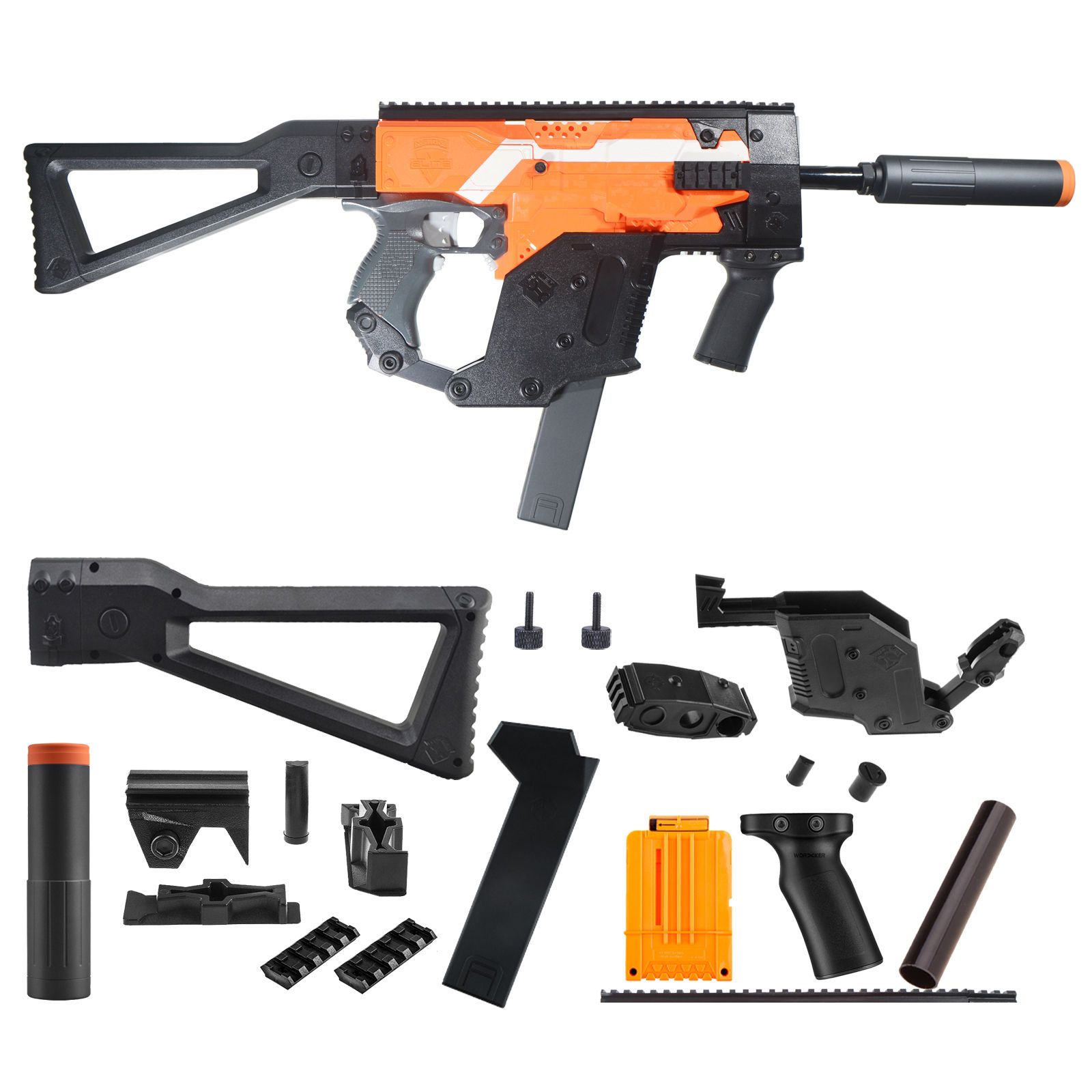 1600x1600 Worker Mod Kriss Vector Kits Combo Items For Nerf Stryfe Toy