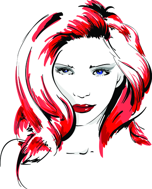 Set Of Hand Drawn Fashion Model Vector Graphics Free Download 500x622 Set Of Hand Drawn Fashion Model Vector Graphics Free Download