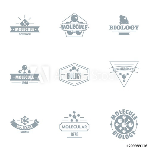 500x500 Molecular Biology Logo Set Simple Set Of Molecular Biology