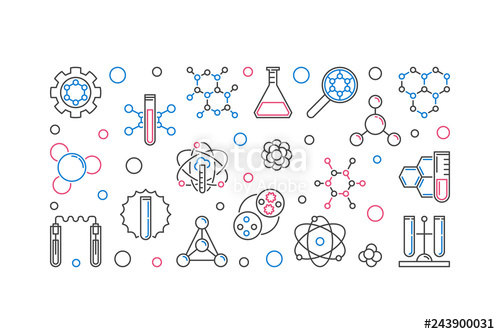 500x334 Biochemistry Vector Linear Concept Banner Molecular Biology