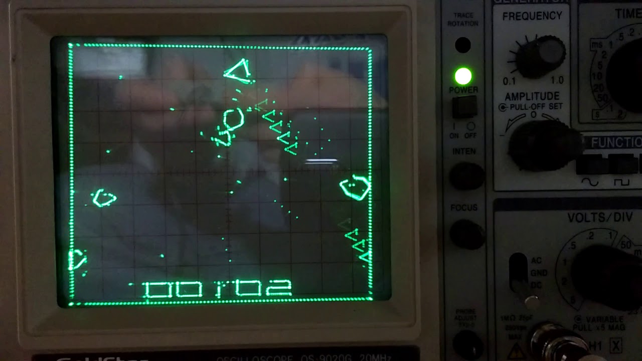 1280x720 Oscilloscope Vector Display Not Asteroids