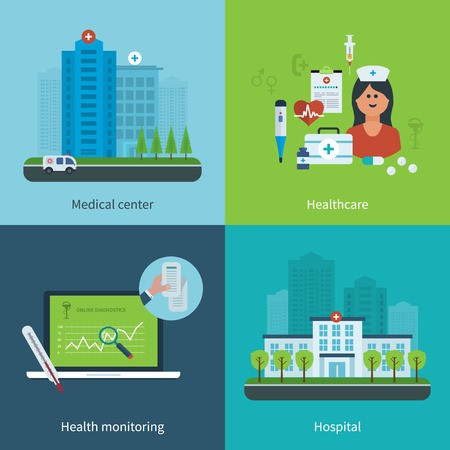 450x450 Flat Design Modern Vector Illustration Concept For Medical Care
