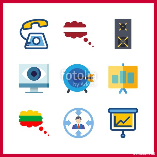 500x500 Center Icon Vector Illustration Center Set Target