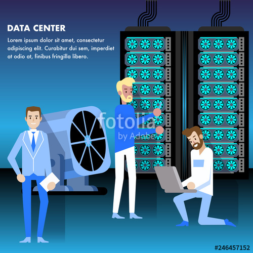500x500 Data Center Concept Security Monitoring Access Stock Image
